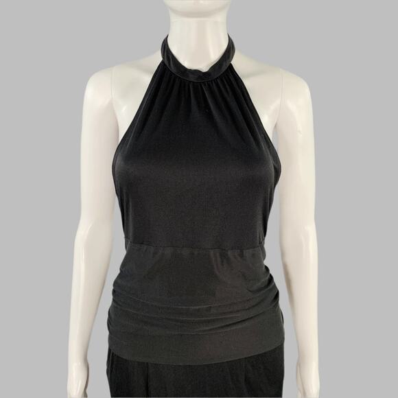 AGENT PROVOCATEUR Size 3 Black Silk Halter Cocktail Dress - Picture 2 of 6